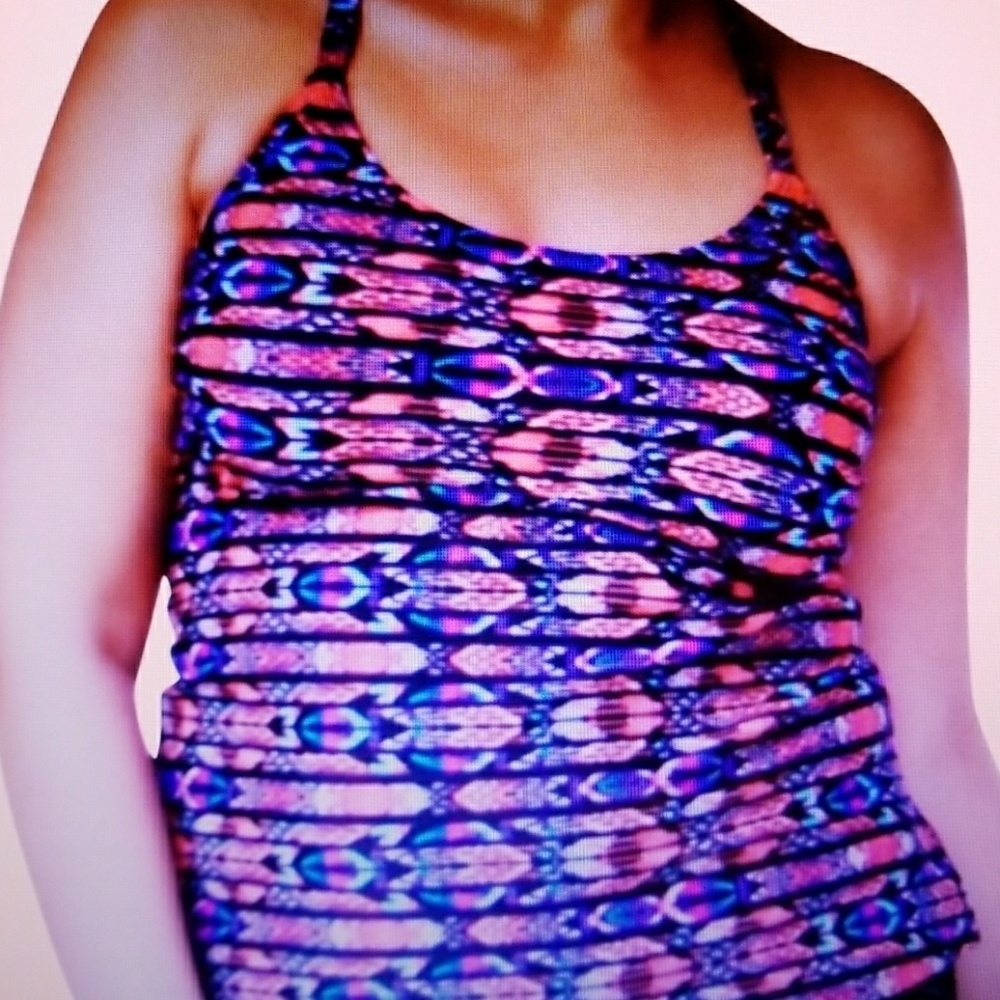 2pcTankini w/ Swimskirt Swimsuit Set 18W